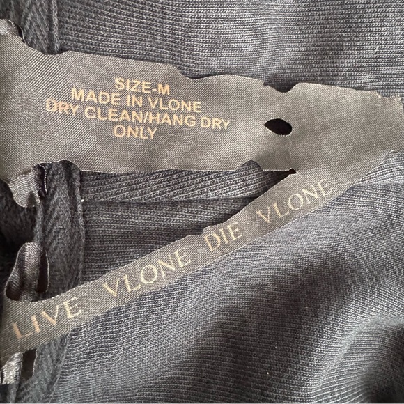 VLONE Hoodie Black Red And White Cropped Fabric Style - PALM ANGELS - Picture 7 of 9